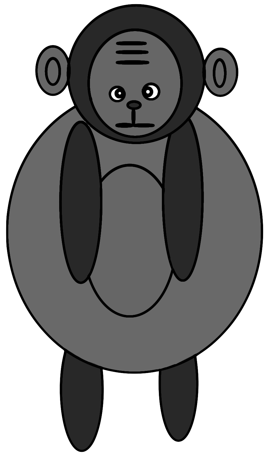 ゴリラさんのイラスト